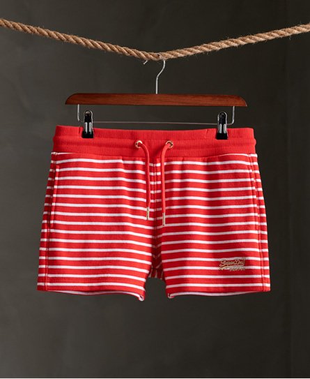 Superdry Women’s Orange Label Classic Shorts Red / Red Stripe - Size: 6