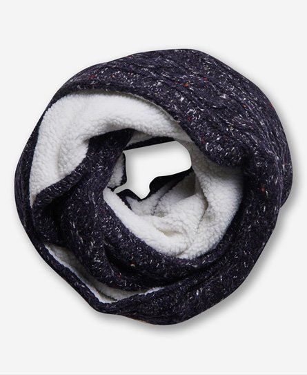 Superdry Women’s Gracie Cable Snood Navy / Boston Navy Tweed - Size: 1SIZE