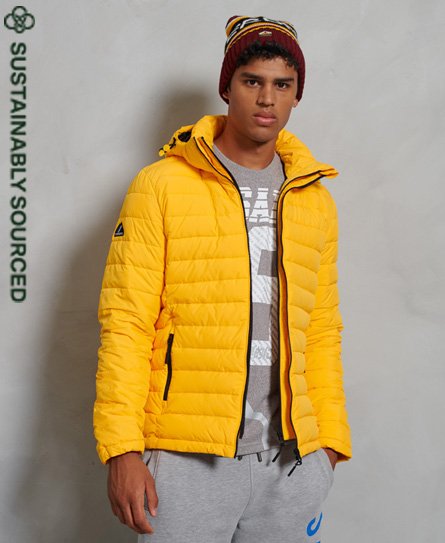 Superdry Men’s Hooded Fuji Jacket Yellow / Warm Yellow - Size: Xxxl