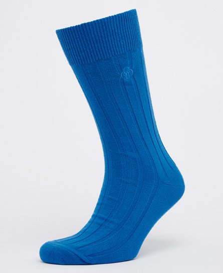 Superdry Unisex Organic Cotton Core Rib Socks Blue / Classic Blue - Size: XS/S