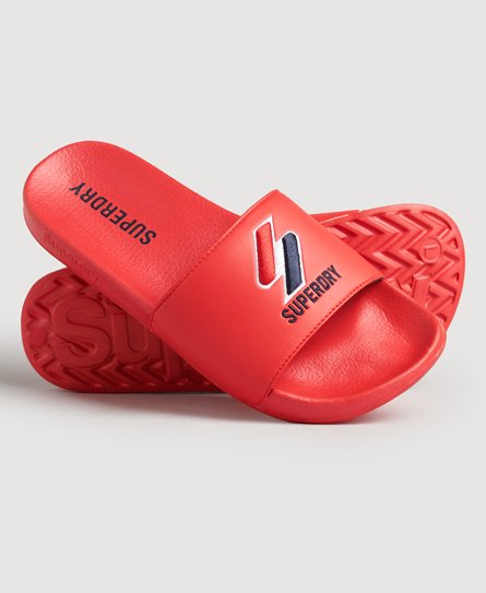 Superdry Men’s Core Pool Sliders Red / Varsity Red - Size: S