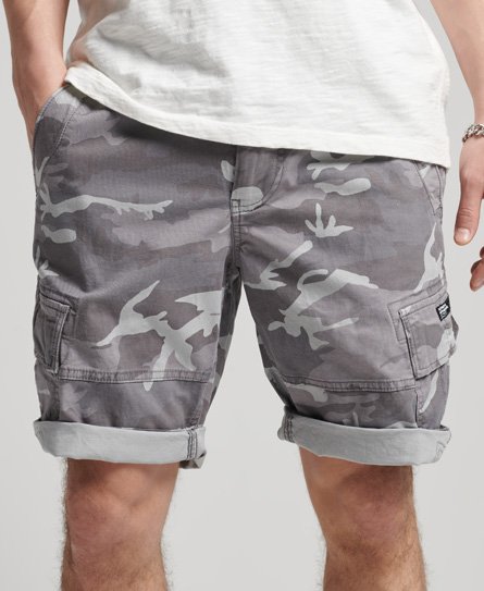 Superdry Men’s Core Cargo Shorts Light Grey / Ice Camo - Size: 32