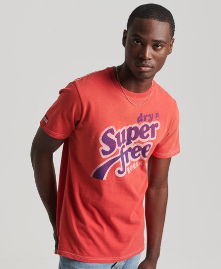 Superdry Men’s Limited Edition Vintage 04 Rework Classic T-Shirt Red - Size: Xxl