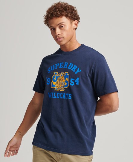 Superdry Men’s Vintage Collegiate T-Shirt Navy / Rich Navy - Size: S