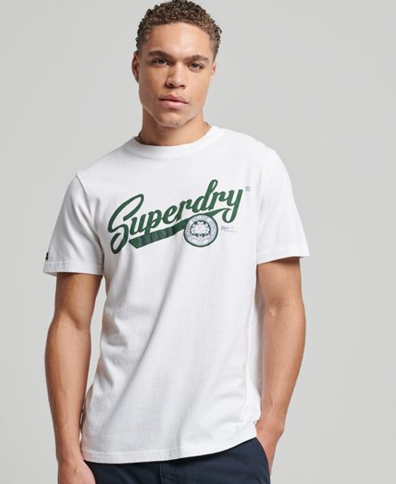 Superdry Men’s Vintage Scripted College T-Shirt White / Optic - Size: Xxl