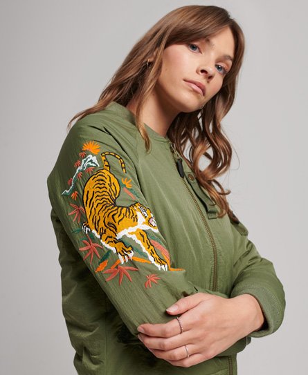 Superdry Women’s Vintage Military Suikajan Jacket Green / Olive Khaki - Size: 14