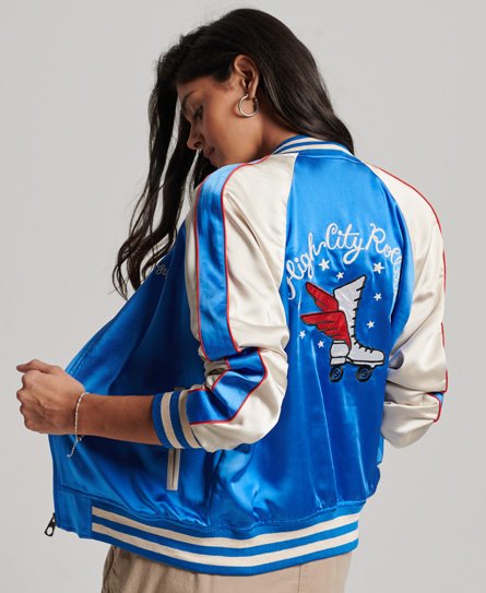 Superdry Women’s Roller Derby Jacket Blue / Blue Star - Size: 12