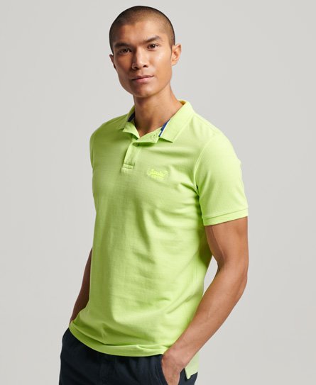Superdry Men’s Mens Classic Short Sleeve Vintage Destroyed Polo Shirt, Green, Size: Xxl