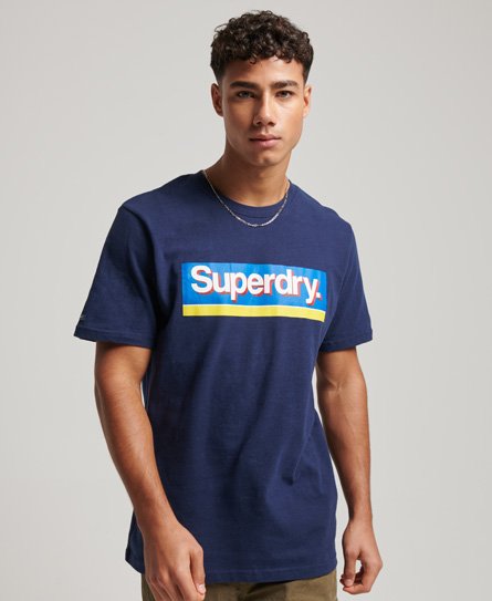 Superdry Men’s Vintage Core Logo Seasonal T-Shirt Navy / Atlantic Navy - Size: S