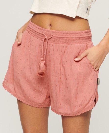 Superdry Women’s Vintage Beach Shorts Pink / Smokey Rose - Size: 16