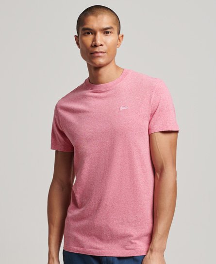 Superdry Men’s Organic Cotton Essential Small Logo T-Shirt Pink / Mid Pink Grit - Size: L