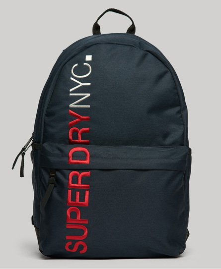 Superdry Women’s Women’s Logo Embroidered Nyc Montana Rucksack, Navy Blue - Size: One Size