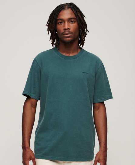 Superdry Men’s Vintage Washed T-Shirt Green / Furnace Green - Size: L