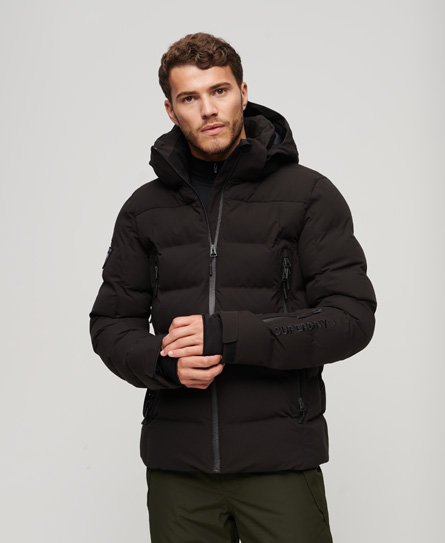 Superdry Men’s Sport Ski Radar Luxe Puffer Jacket Black - Size: XL