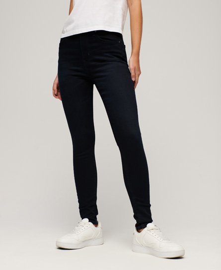 Superdry Women’s Organic Cotton High Rise Skinny Denim Jeans Black / Viper Blue Black - Size: 26/32