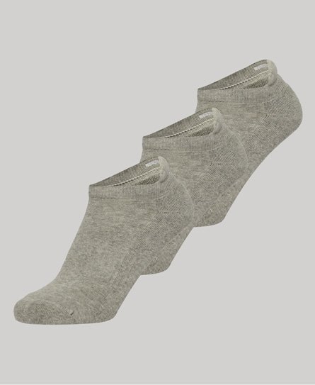 Superdry Women’s Trainer Sock 3 Pack Grey / Grey Marl - Size: XS/S