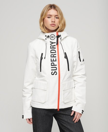 Superdry Women’s Hooded Ultimate SD-Windcheater Jacket White / Optic - Size: 14