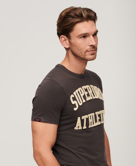Superdry Men’s Vintage Athletic Short Sleeve T-Shirt Green / Dark Grey Green - Size: XL