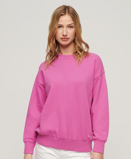Superdry Women’s Essential Logo Sweatshirt Pink / Flash Pink - Size: 8