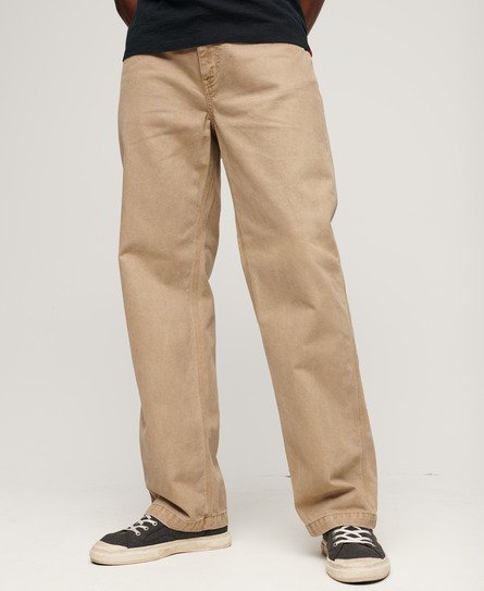 Superdry Men’s Five Pocket Work Pants Tan / Canyon Sand Brown - Size: 36/32