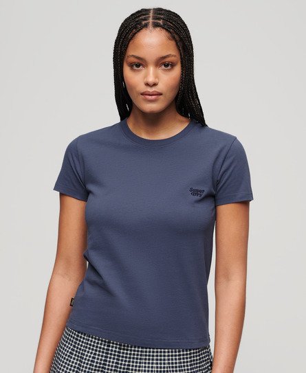 Superdry Women’s Essential Logo 90s T-Shirt Navy / Mariner Navy - Size: 16