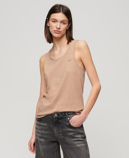 Superdry Women’s Scoop Neck Tank Top Taupe / Light Taupe - Size: 10
