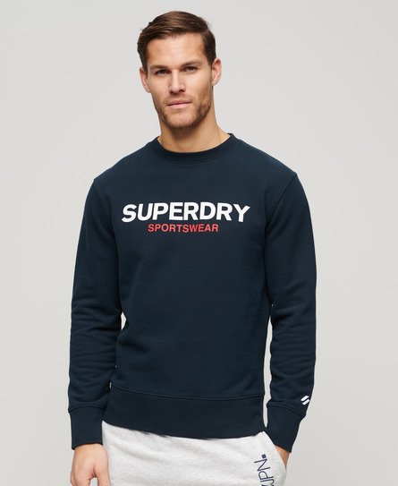 Superdry Men’s Sportswear Logo Loose Crew Sweatshirt Navy / Eclipse Navy - Size: XL