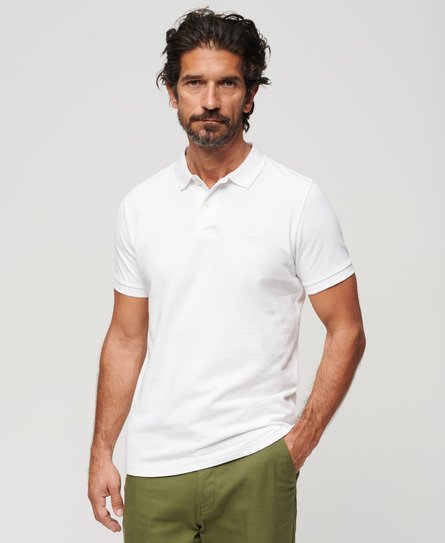 Superdry Men’s Classic Pique Polo Shirt White / Optic - Size: Xxxl
