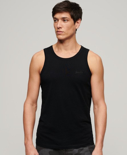 Superdry Men’s Essential Logo Vest Top Black - Size: S