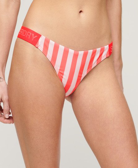 Superdry Women’s Striped Cheeky Bikini Bottoms Pink / Pink Stripe - Size: 8