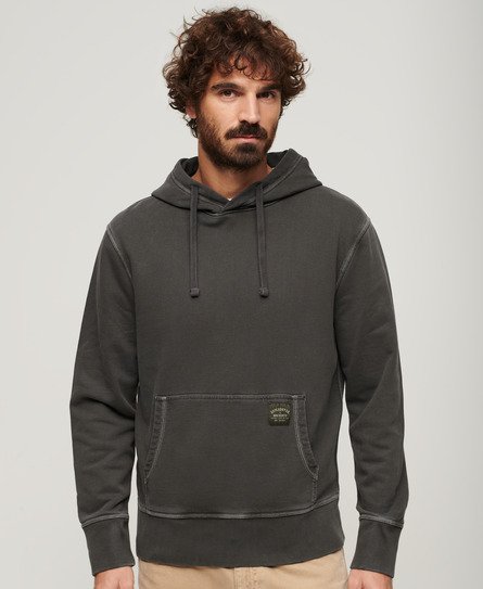 Superdry Men’s Contrast Stitch Relaxed Hoodie Black / Washed Black - Size: M