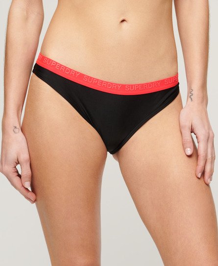 Superdry Women’s Elastic Classic Bikini Bottom Black - Size: 12