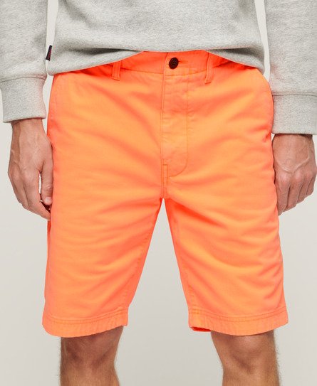 Superdry Men’s Officer Chino Shorts Pink / Peach - Size: 30