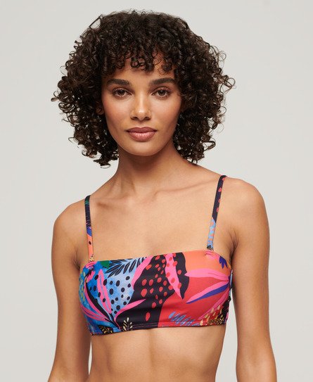 Superdry Women’s Tropical Bandeau Bikini Top Multiple Colours / Blue Tropical - Size: 14