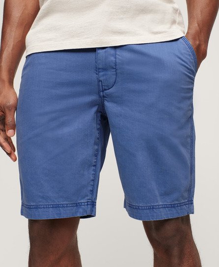 Superdry Men’s Officer Chino Shorts Blue / Azure Blue - Size: 28