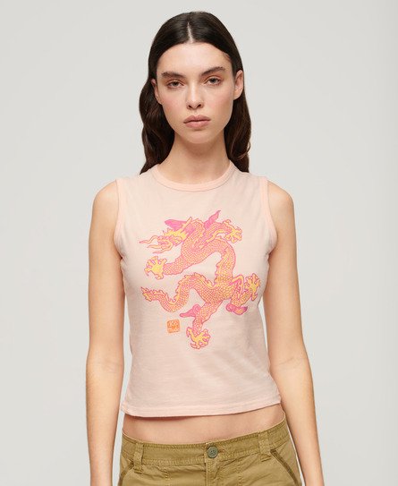 Superdry Women’s x Komodo Vintage Vest Top Pink / Pink Clay - Size: 10