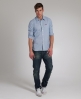 Superdry Chemise habillée Premium bleue