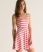 cream/ coral red ahoy stripe
