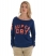 SUPERMARINE NAVY Superdry Goal Slouch Crew