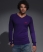 POLO PURPLE/BRIGHT RED Superdry Orange Label V-neck Knit