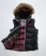 BLACK Superdry Fur Hooded Lite Gilet