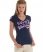 ENAMEL BLUE Superdry sport pitch vee t-shirt