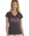 PLUM MARL Superdry vintage vee t-shirt