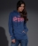 NEW BLUE/ROSE PINK Superdry Vintage Logo hood