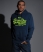 NAVY/FLURO YELLOW Superdry Vintage Entry Flock hood