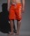 ORANGE Superdry Logo Boardie short