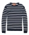 NAVY/CHALK Superdry Luc trui met ronde hals