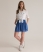 vintage blue mini stripe