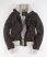 BROWN/CREAM Superdry Crashed Biker Jacket