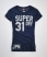 DEEP BLUE MARL Superdry Trainer Entry T-shirt